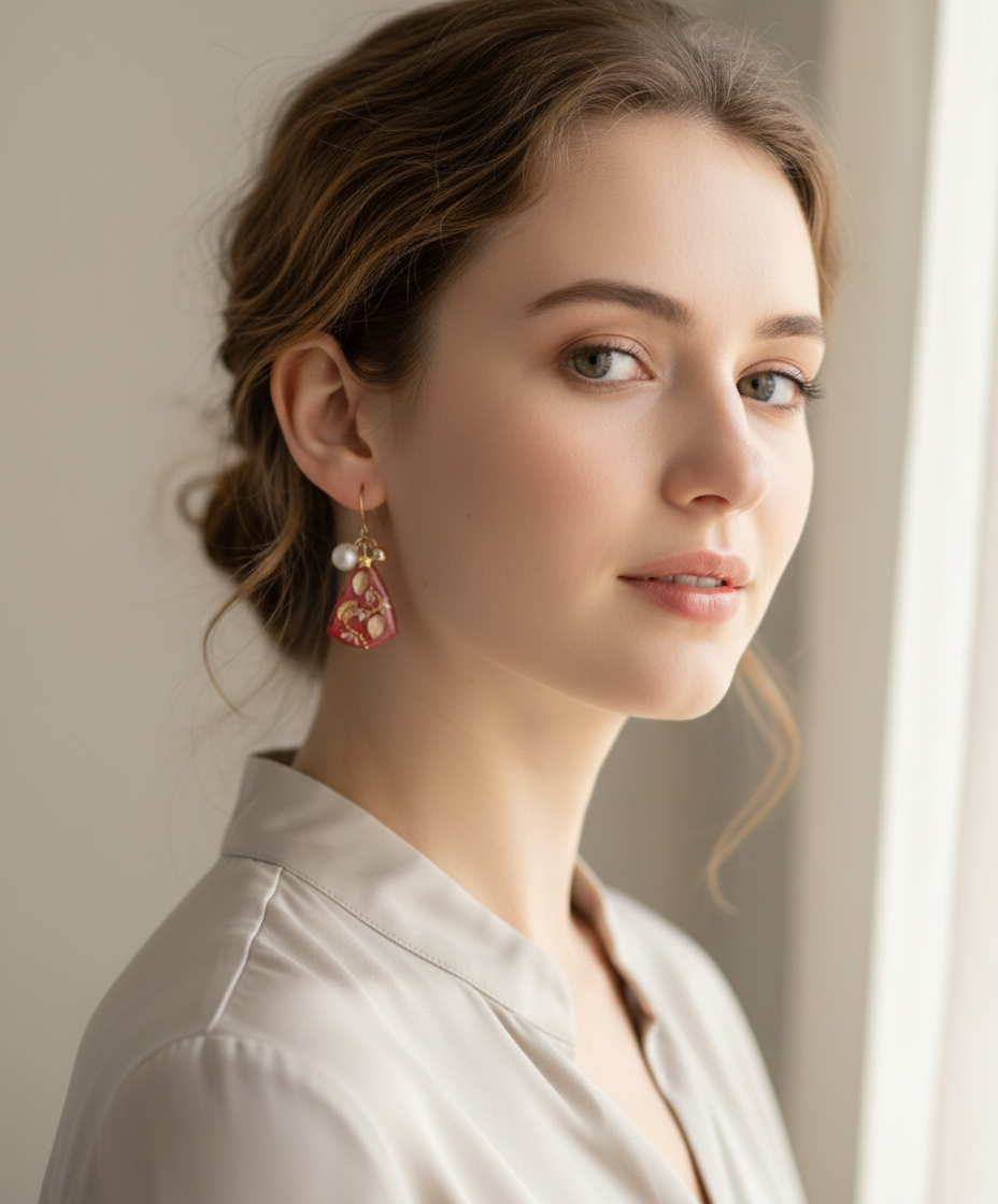 Crimson Whisper Earrings