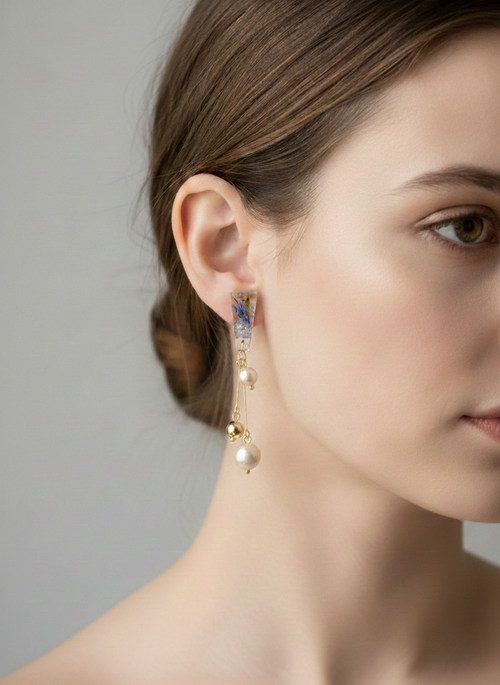 Azure Song Earrings(Crown Chakra)