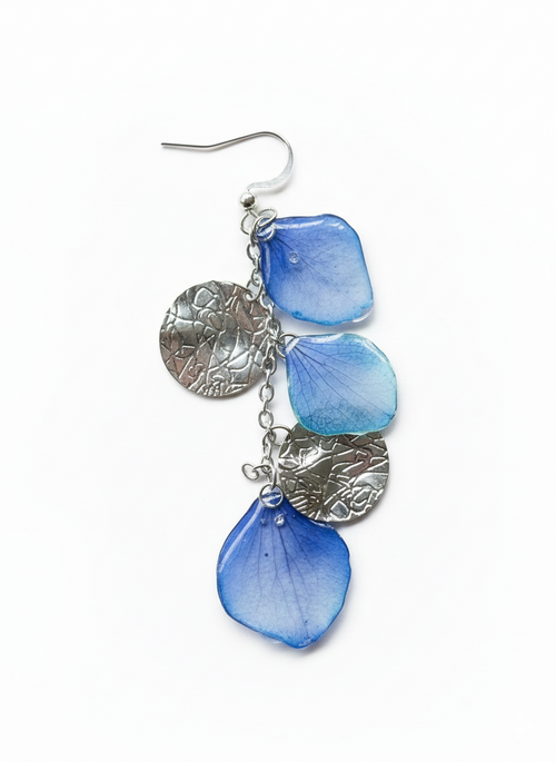 Blue Ginkgo Earrings (Crown Chakra)