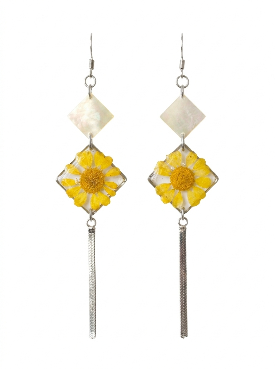 The Daisy Poem Earrings (Solar Plexus Chakra)
