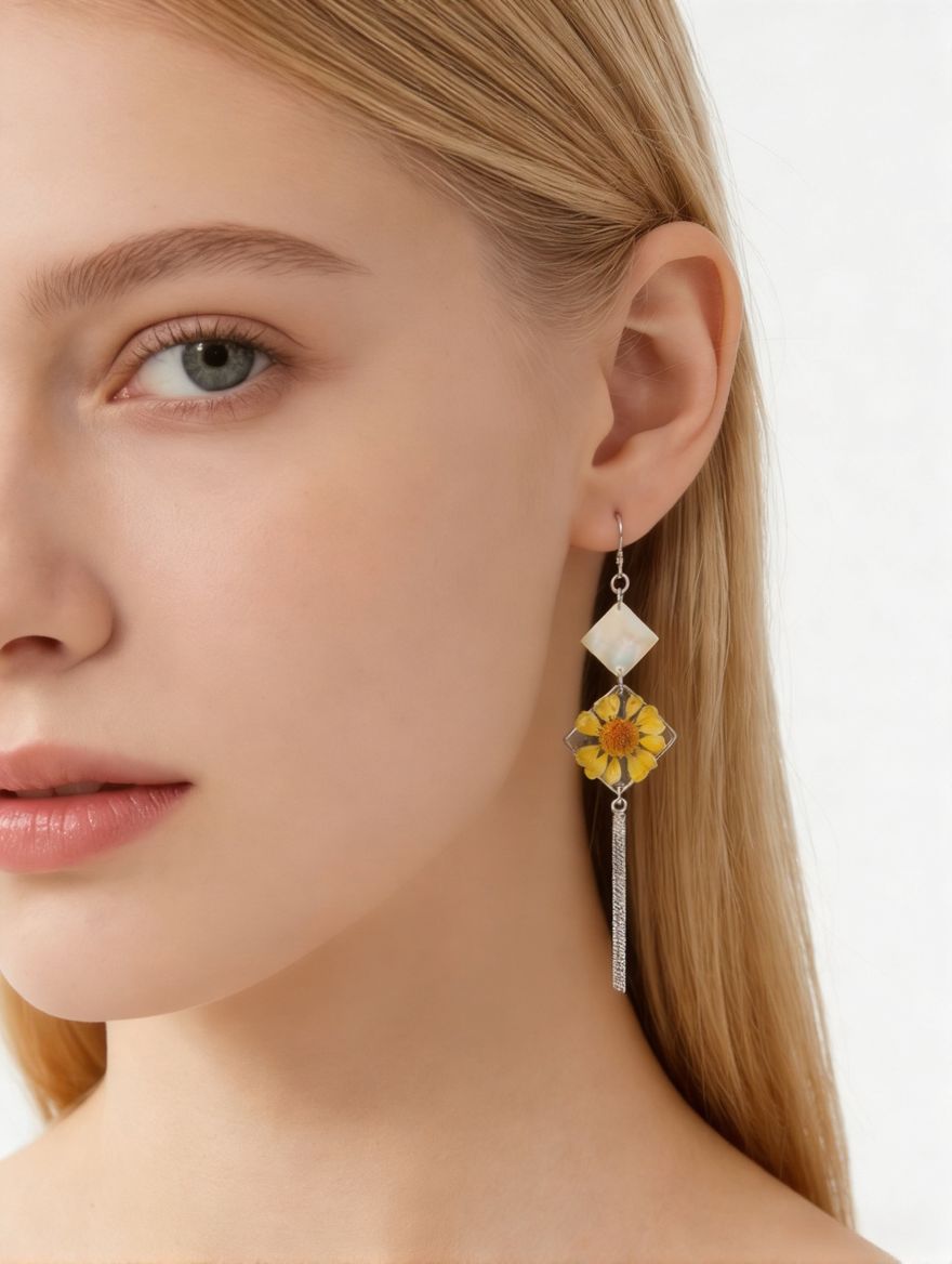 The Daisy Poem Earrings (Solar Plexus Chakra)