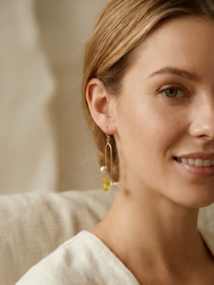 The Floral Arc Earrings (Solar Plexus Chakra)
