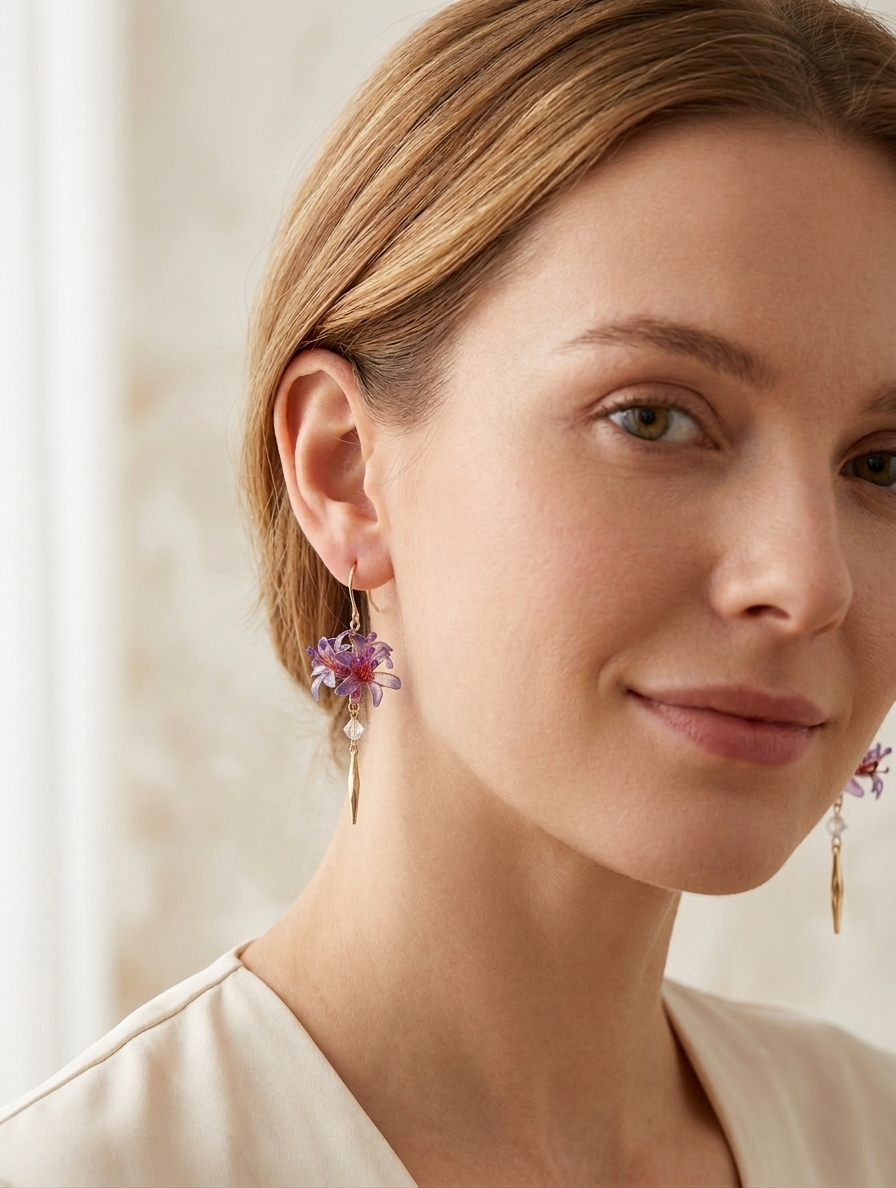 Midnight Muse Earrings (Crown Chakra)