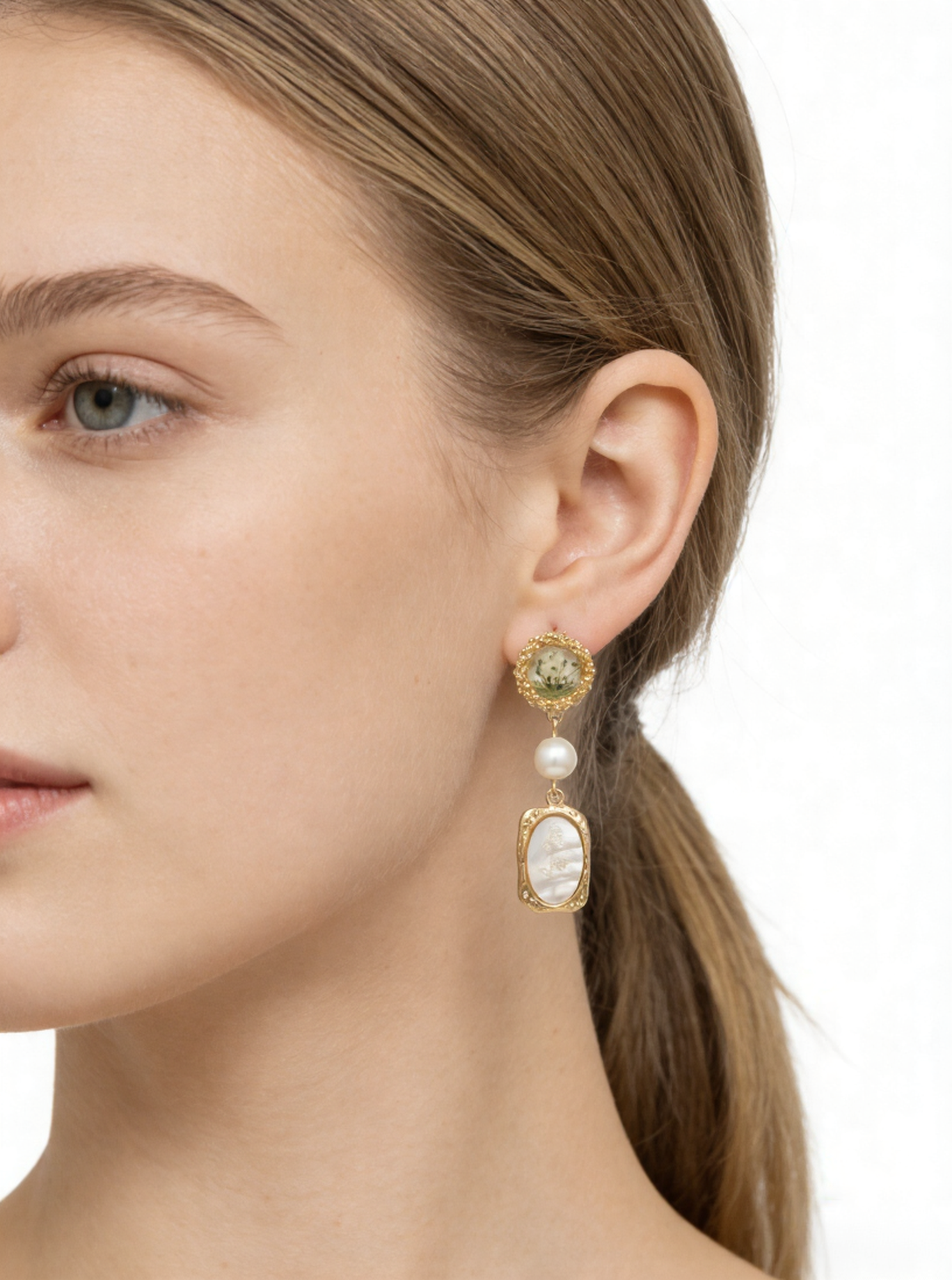 Antique Bloom Drop Earrings (Solar Plexus Chakra)