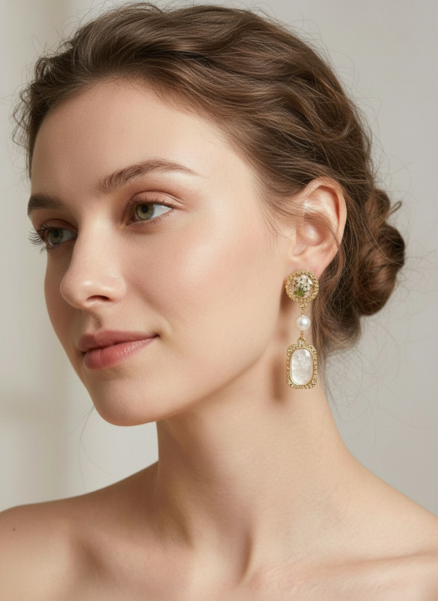 Antique Bloom Drop Earrings
