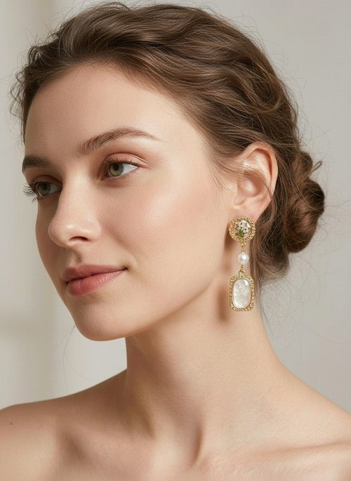 Antique Bloom Drop Earrings