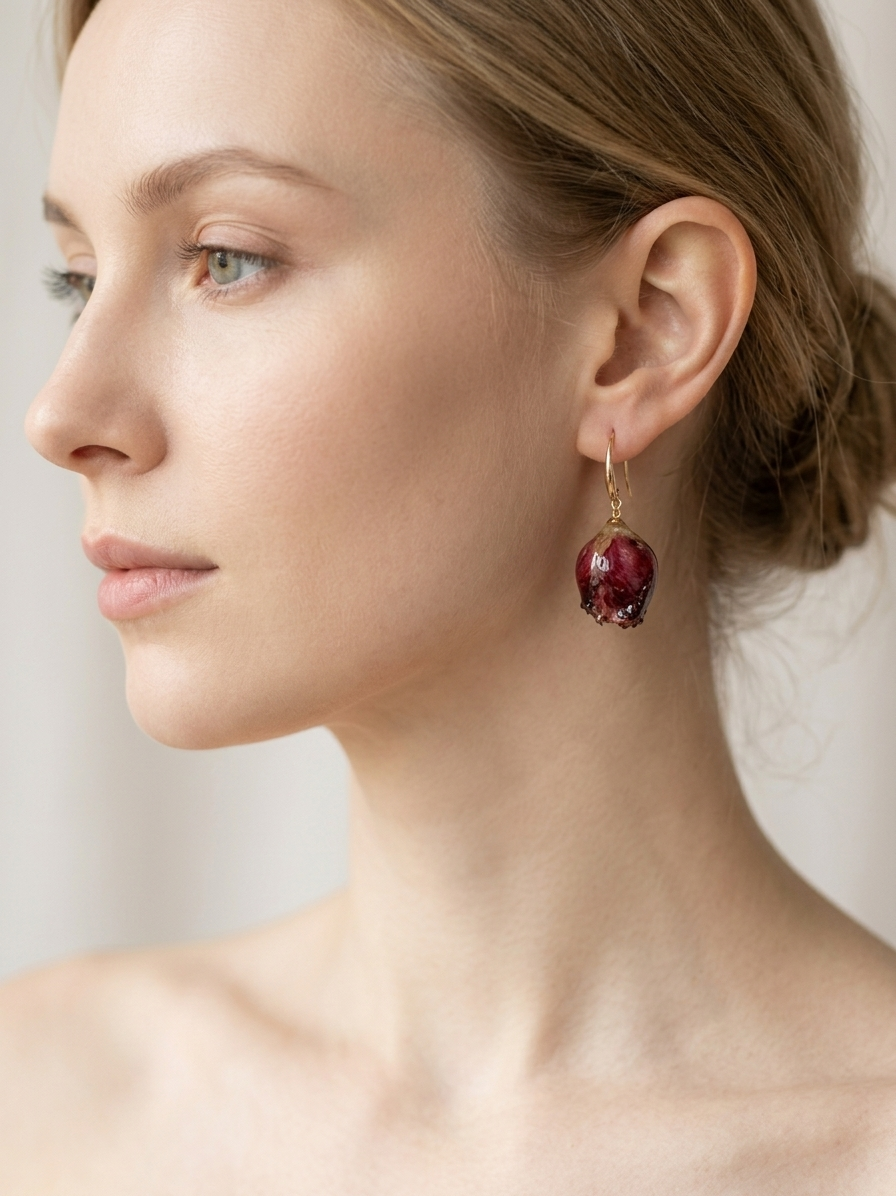 The Floral Shadow Earrings (Root Chakra)