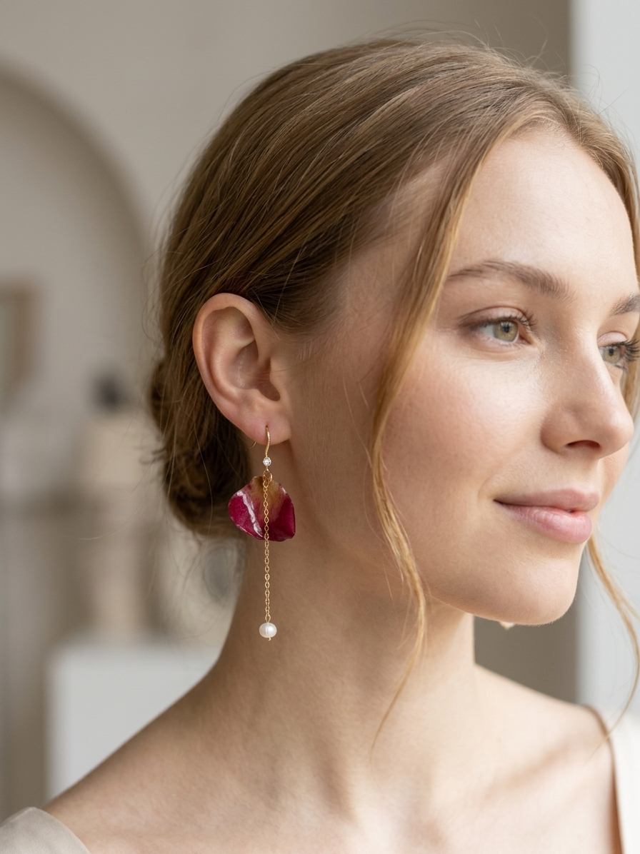 Serene Floral Whispers Earrings (Root Chakra)