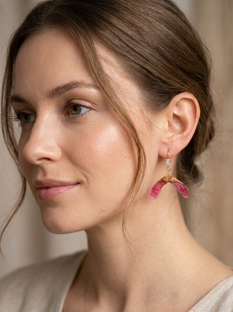 Etheric Wings Earrings (Heart Chakra)