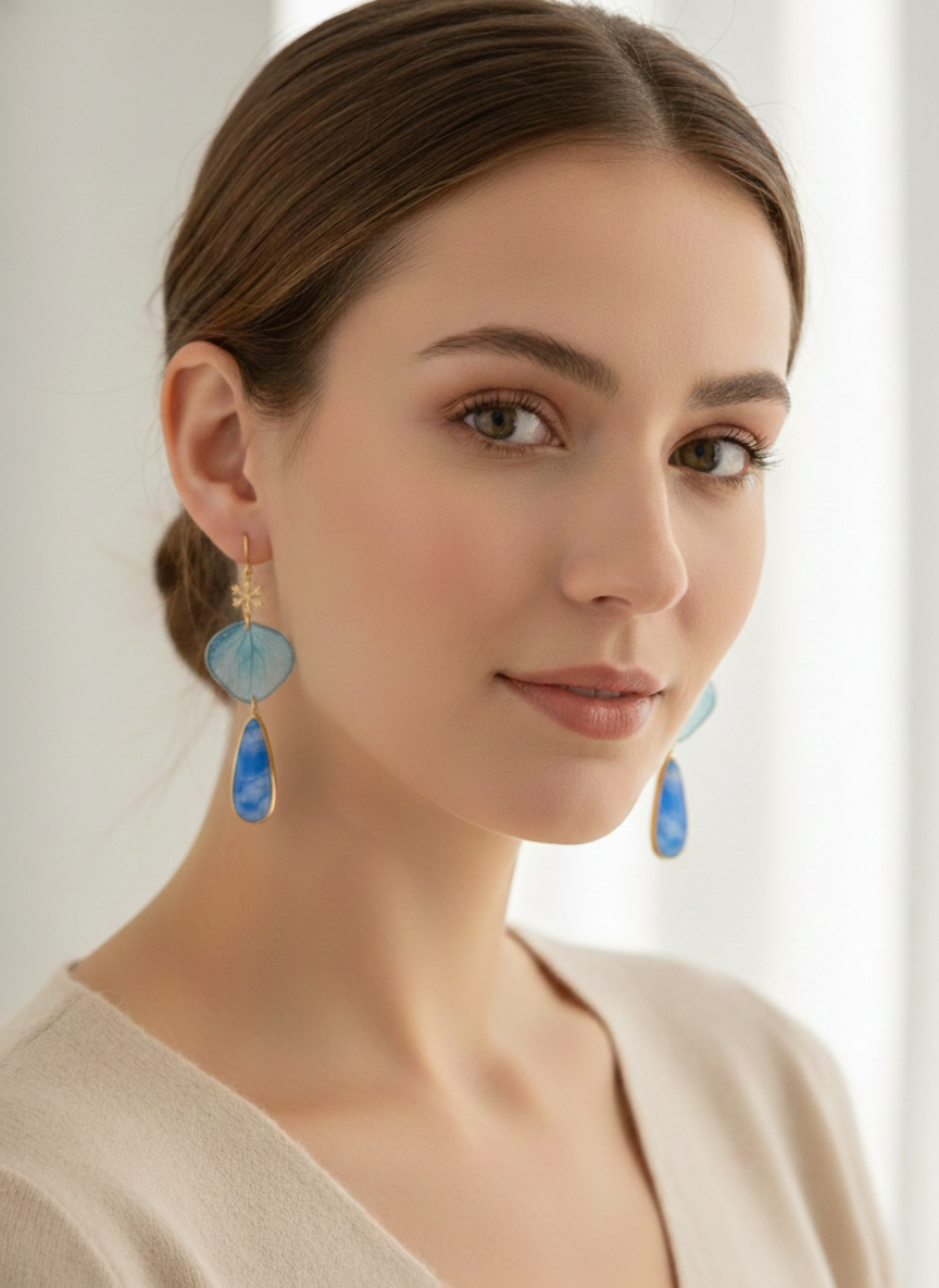 Winter Ginkgo Earrings