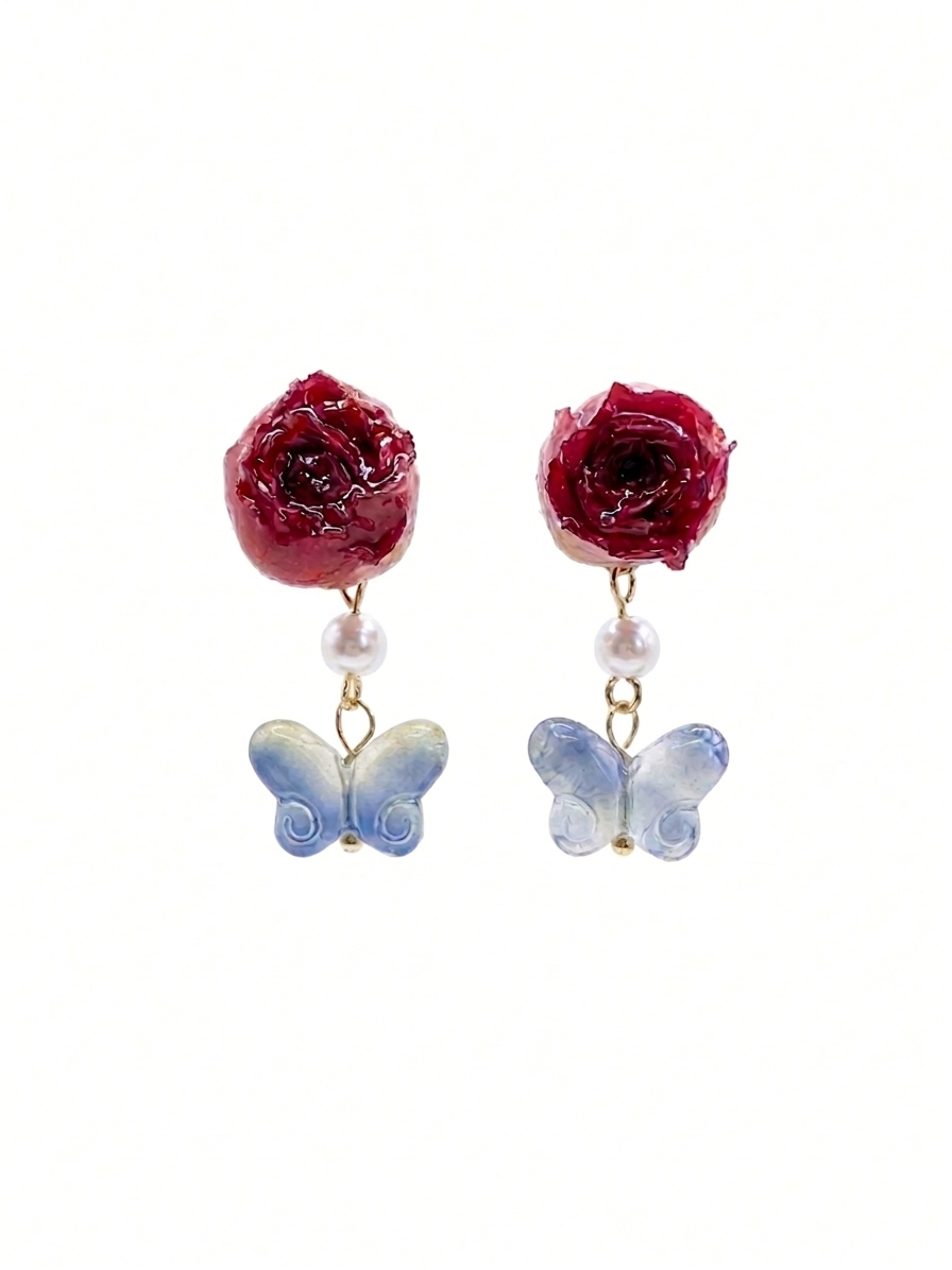 Blushing Solitude Earrings (Root Chakra)