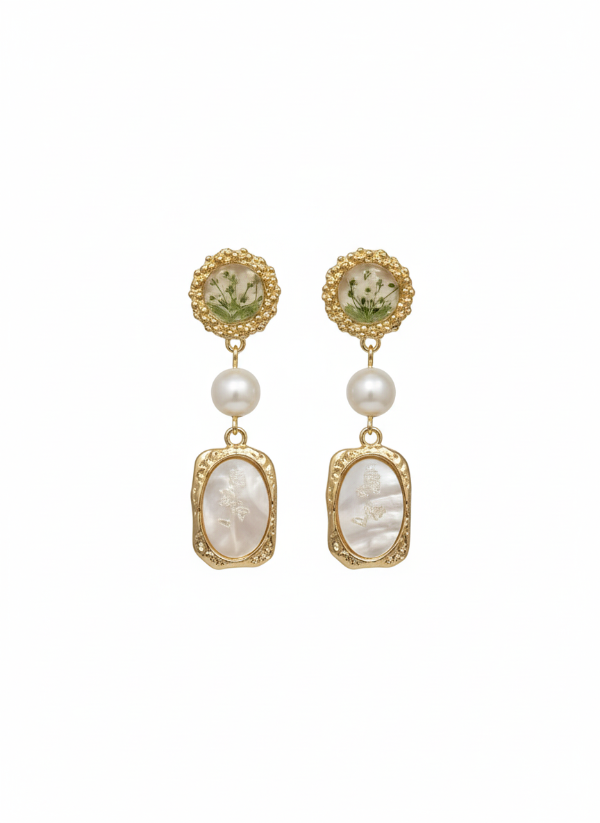 Antique Bloom Drop Earrings
